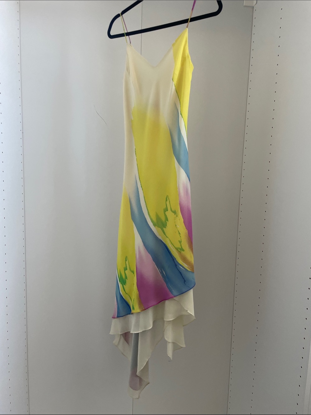 Yellow & Pastel Watercolor Slip Dress - Women